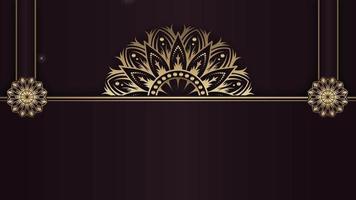 luxury brown background, with rotating mandala ornament video