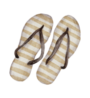 sandálias de verão aquarela png