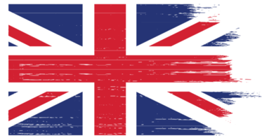 drapeau britannique avec peinture au pinceau texturée isolée sur fond png ou transparent, symboles du royaume-uni, grande-bretagne, modèle de bannière, carte, publicité, promotion, annonces, conception de sites web, magazine
