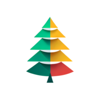 Flat Christmas tree cartoon wallpaper. Modern flat design in winter. Minimalist winter wallpapers png