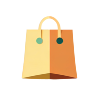 Flat shopping bag cartoon wallpaper. Modern flat design for shopping online Website layout design. png