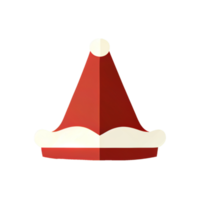 piatto Natale Santa Claus cappello cartone animato sfondo. moderno piatto design nel inverno. minimalista inverno png