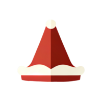 vlak Kerstmis de kerstman claus hoed tekenfilm behang. modern vlak ontwerp in winter. minimalistische winter png