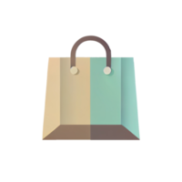 fondo de pantalla de dibujos animados de bolsa de compras plana. diseño plano moderno para el diseño de diseño de sitio web de compras en línea. png