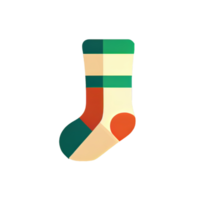 Flat Christmas sock cartoon wallpaper. Modern flat design in winter. Minimalist winter wallpapers png