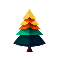 Flat Christmas tree cartoon wallpaper. Modern flat design in winter. Minimalist winter wallpapers png