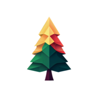 Flat Christmas tree cartoon wallpaper. Modern flat design in winter. Minimalist winter wallpapers png