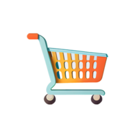Flat shopping cart cartoon wallpaper. Modern flat design for shopping online Website layout design. png