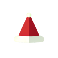 piatto Natale Santa Claus cappello cartone animato sfondo. moderno piatto design nel inverno. minimalista inverno png