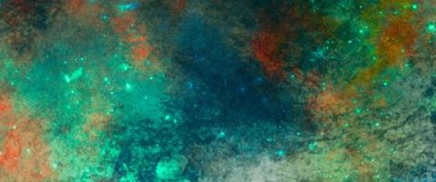 Abstract colorful background. Colorful acrylic watercolor grunge paint background. Outer space. Frost and lights background. Nebula and stars in space. photo