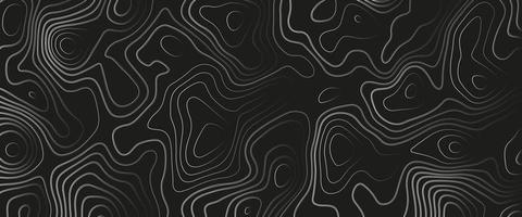 Abstract topographic map background. Imitation of a geographical map. Geographic map conceptual design. Elegant background for presentations. White topography on black background.Papercut style design photo