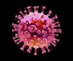 Digital Render Coronavirus Pandemic Purple photo