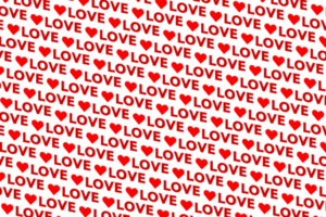 belle conception de modèle d'invitation avec motif d'amour rouge sur fond blanc pour la conception de papier peint. png avec transparent.