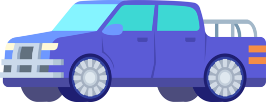 ilustração de carro colorido. automóvel de estilo plano. projeção de perfil, vista lateral. png com fundo transparente.