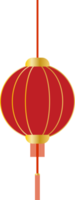 Traditional Chinese Red with Golden Gradient Festival Lantern png