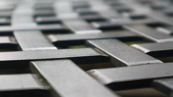 textura de primer plano de la mesa de hierro negro como fondo foto
