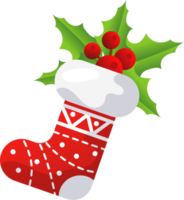 illustration de dessin animé de chaussette de noël png