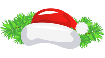 Santa Clauses hat, cartoon illustration png