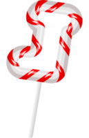 icono de bastón de caramelo de piruleta de navidad en estilo de dibujos animados png