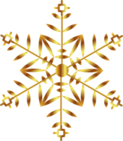 Winter golden snowflake. Decorative element for new year, christmas illustration png