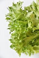Green salad on a white background. Beautiful salad greens. photo