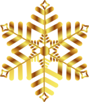 Winter goldene Schneeflocke. dekoratives element für neues jahr, weihnachtsillustration png