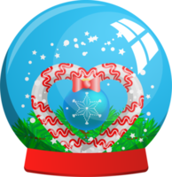 illustration de dessin animé de boule de verre. cadeau de noël d'hiver, jouet pour enfants png