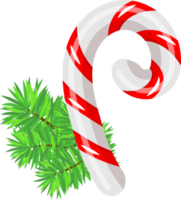 Weihnachten Lollipop Candy Cane-Symbol im Cartoon-Stil png