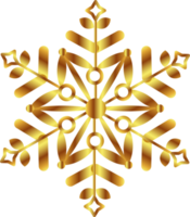 Winter golden snowflake. Decorative element for new year, christmas illustration png