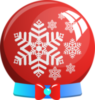 Glass ball cartoon illustration. Winter christmas gift, toy for kids png