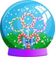 ilustración de dibujos animados de bola de cristal. regalo de navidad de invierno, juguete para niños png