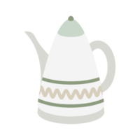 Hygge themed teapot element collection set png
