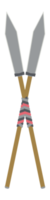 Kreuzstab Speer Kriegslanze Waffe zweiseitig scharfer Ritter png