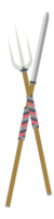 Kreuzstock Speer Kriegslanze Waffe zweiseitig scharf png