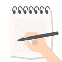 Escreva à mão no conjunto de coleta de variação de textura de papel de linha isométrica de caderno em branco png