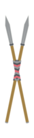 cruz palo lanza guerra lanza arma dos lados agudo caballero png
