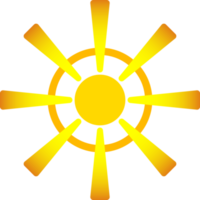 elemento de design do sol. ícone de estilo simples. ilustração isolada em fundo transparente. png
