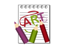 Collection of Colored Pencils and Notes Illustration png