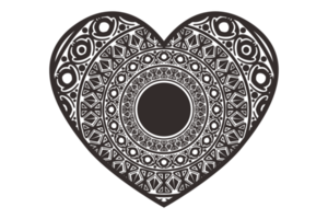 Illustration of a Black Heart png