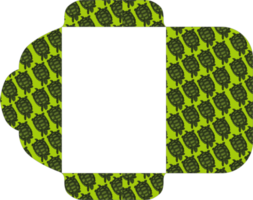 diseño de sobre con tema de tortuga png