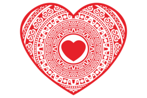 ilustración de amor en rojo png