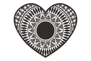 illustration d'un coeur noir png