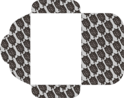 diseño de sobre con tema de tortuga png