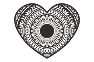 illustration d'un coeur noir png