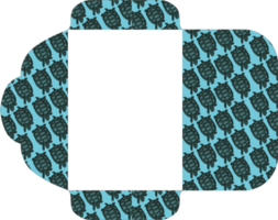 diseño de sobre con tema de tortuga png