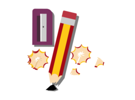 ilustración de un lápiz afilado png