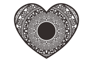 illustration d'un coeur noir png