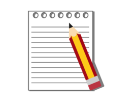 Pencil and Note illustration png