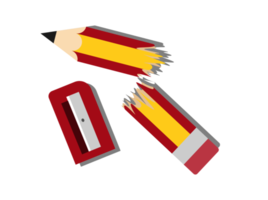 Broken pencil illustration png