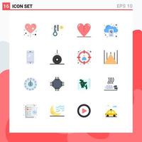 16 Creative Icons Modern Signs and Symbols of iphone mobile spring smart phone server Editable Pack of Creative Vector Design Elements